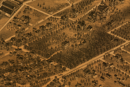 View of New Haven, Conn. 1879, Excerpt of Sachems Wood