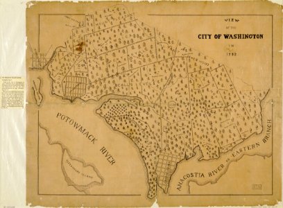 View of the city of Washington in 1792