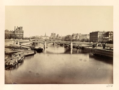 View of Seine River, looking toward Notre-Dame) - E. Baldus LCCN94504012