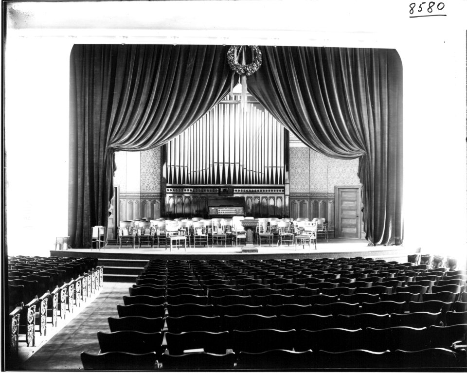 View of stage in new Miami University Auditorium Building 1908 (3200506124)