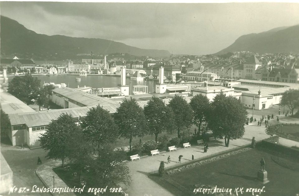 View of the National fair in Bergen 1928