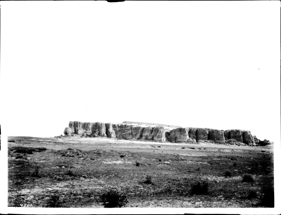 View of the Acoma Pueblo from Mesa Encantada, ca.1900 (CHS-4501)