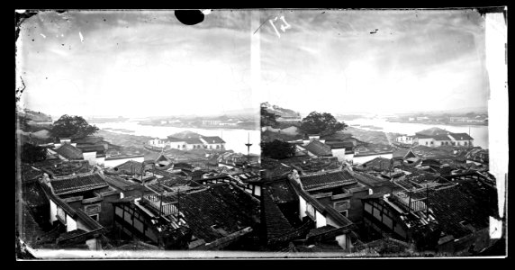 View of roof-tops Foochow, China 1871 photo