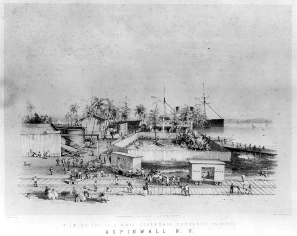 View of the U.S. Mail Steamship Company's premises, Aspinwall, N.G. LCCN2002698667