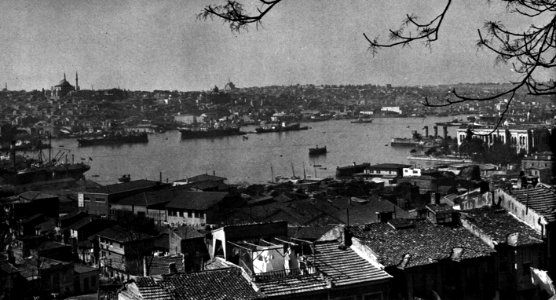 View of the Golden Horn in Istanbul, Turkey, in 1955 photo