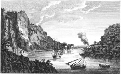 View of St Vincent's Rock with the Hot Wells near Bristol