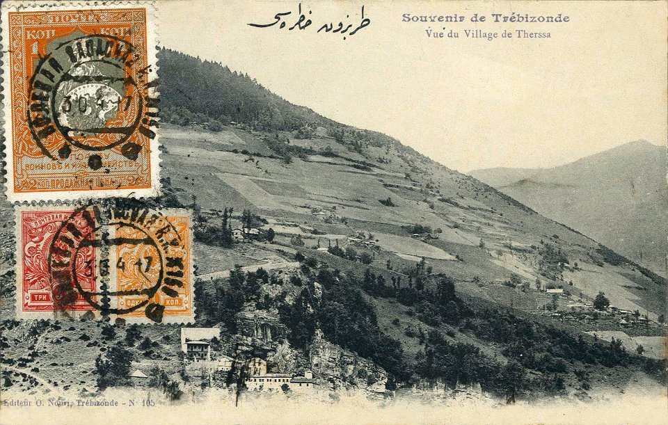 View of the village of Therssa in Trebizond