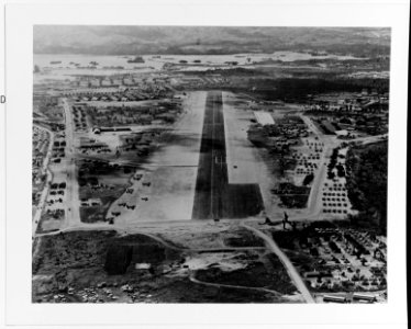 View of the Orote airfield in Guam, 1945