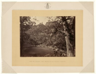 View on Apache Lake, Sierra Blanca Range, Arizona - T. H. O'Sullivan, phot. LCCN2007684815