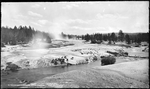 View on Iron Spring Creek, upper Fire Hole. Yellowstone National Park. - NARA - 517238