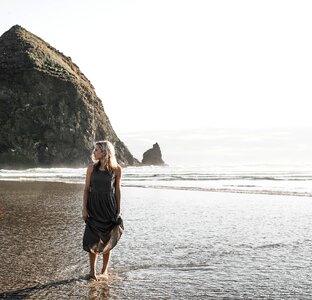 Sea water beach photo