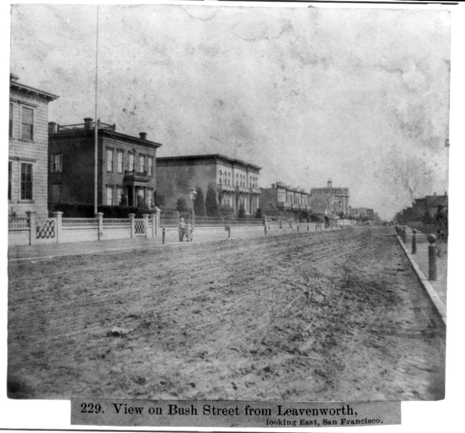 View on Bush St. from Leavenworth, looking East, San Francisco LCCN2002720127