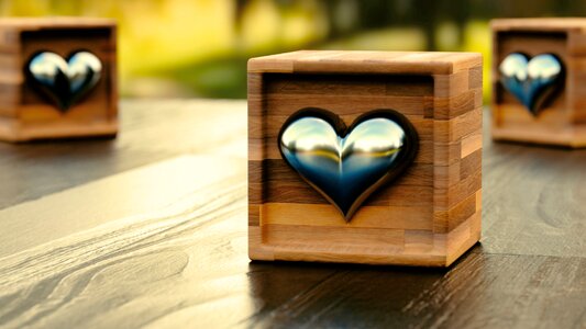 Heart box decoration