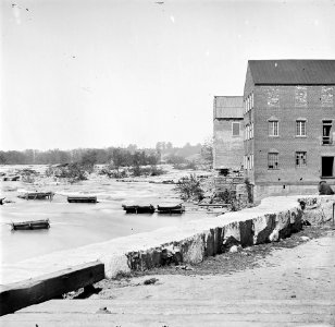 View on James River at Haxall's flour mills