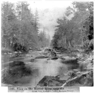 View on the Merced River near the Bridal Veil, Yosemite Valley, Mariposa County LCCN2002717185