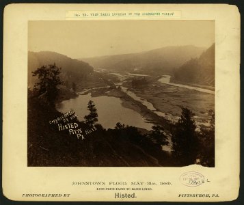 View taken looking up the Conemaugh Valley, Johnstown Flood, May 31st, 1889 LCCN2002707061