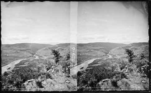 View west from hot springs, Middle Park. Grand County, Colorado. - NARA - 517541