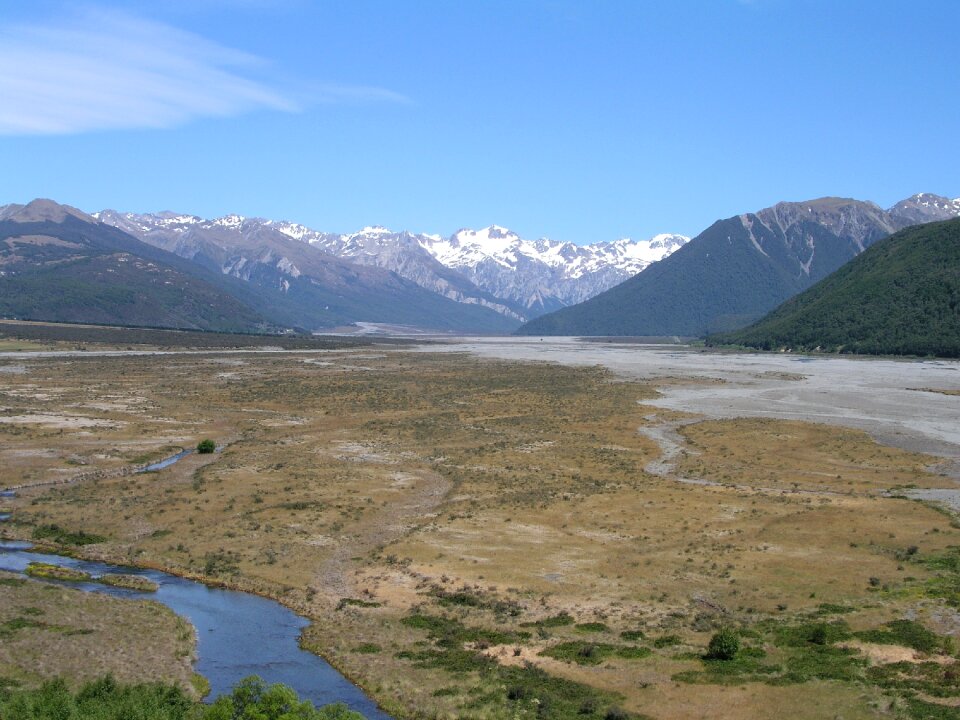 Arthur's pass nature landscape