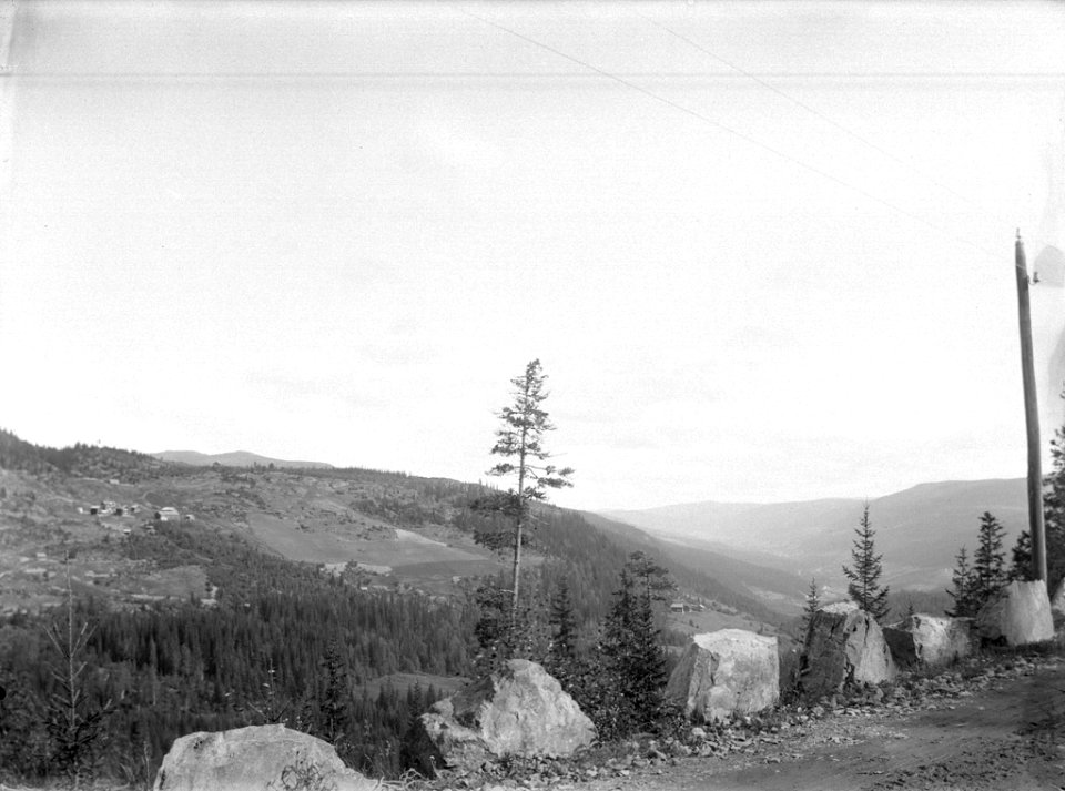 View over Etnedal and Bruflat, Valdres, Norway