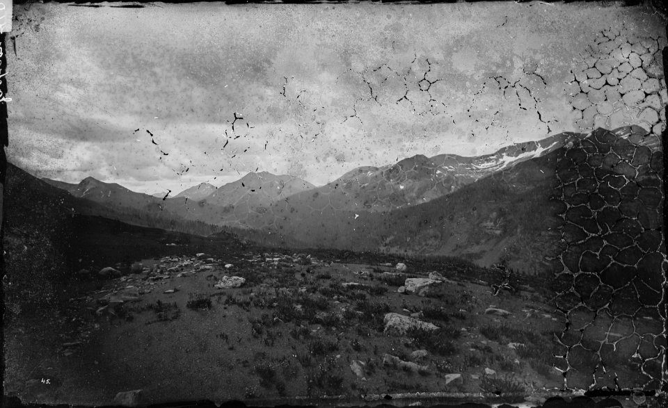 View south, across East River Pass, Elk Mountains. Gunnison County, Colorado. - NARA - 517016