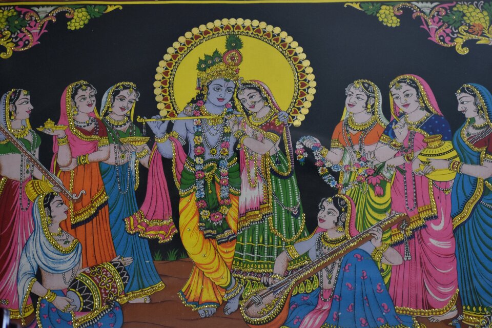 Radha krishna painting traditional
