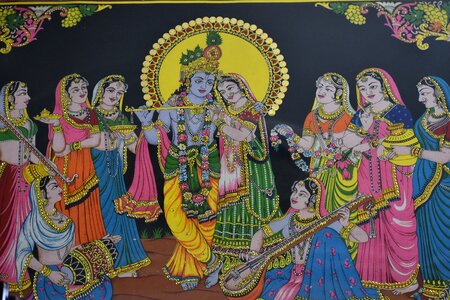Radha krishna painting traditional