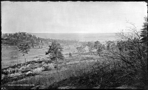 View south from the Colorado Divide, near Palmer Lake, El Paso County, Colorado. - NARA - 517066