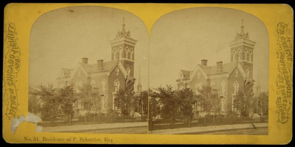 Views in Chicago & Vicinity, No. 51. Residence of P. Schuttler, Esq. (NBY 1571)