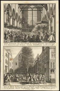 Views of disturbance during a church service and popular uprising BWB 10