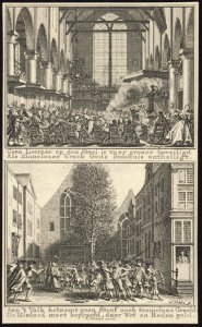Views of disturbance during a church service and popular uprising BWB 9