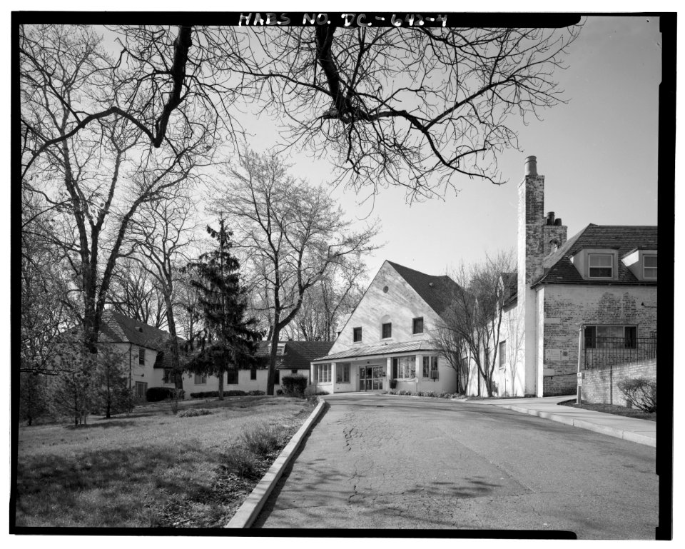 View south, northeast facade
