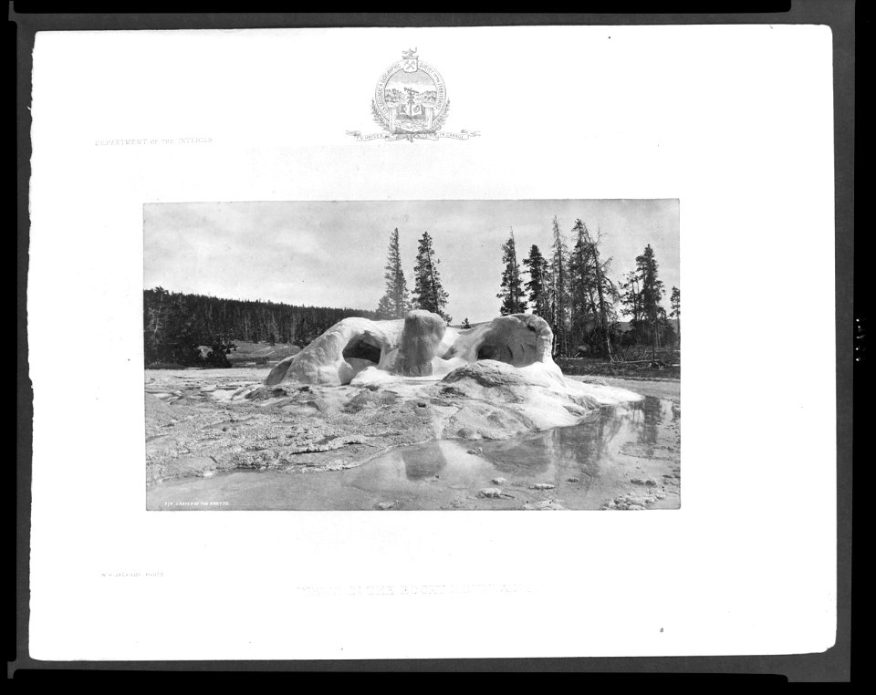 Views in the Rocky Mountains-Crater of the Grotto - W.H. Jackson photo. LCCN95514205