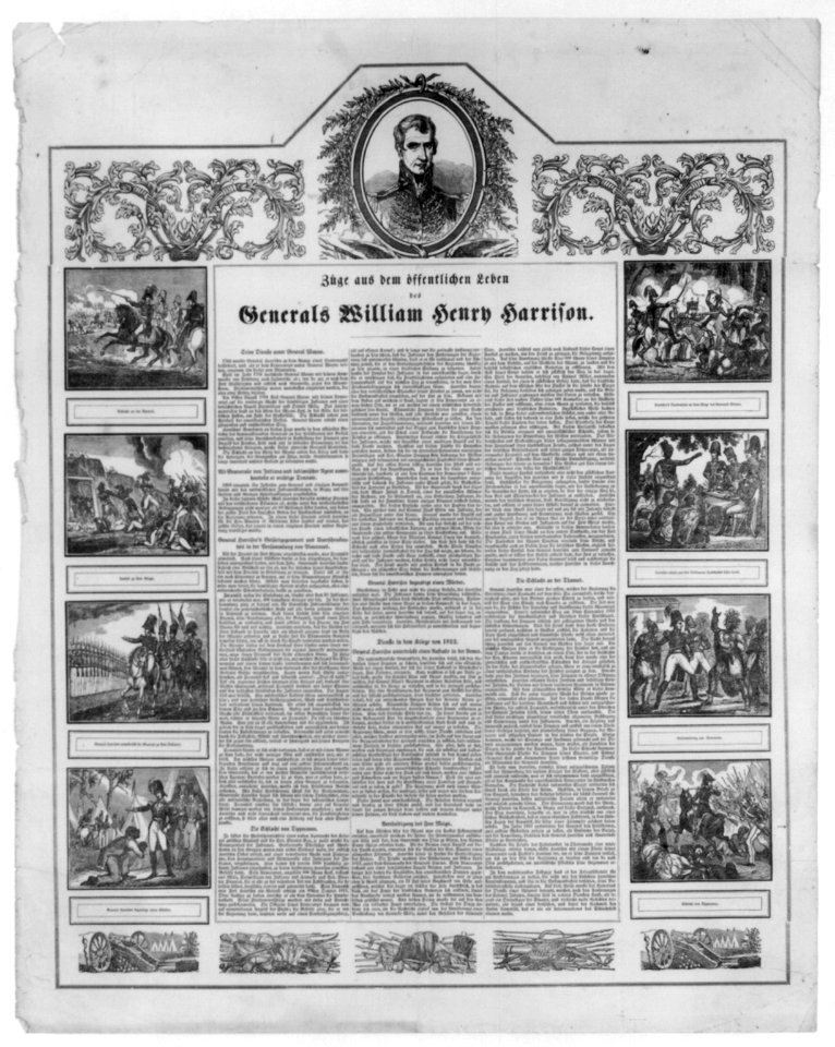 Vignettes in the life of General William Henry Harrison, printed in German LCCN2007680078