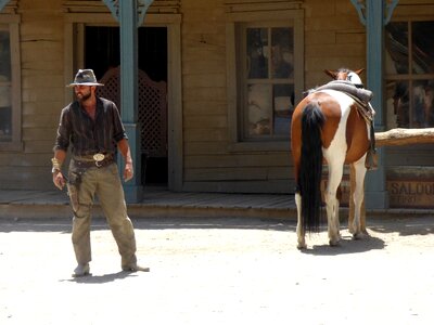 Cowboy western horse photo