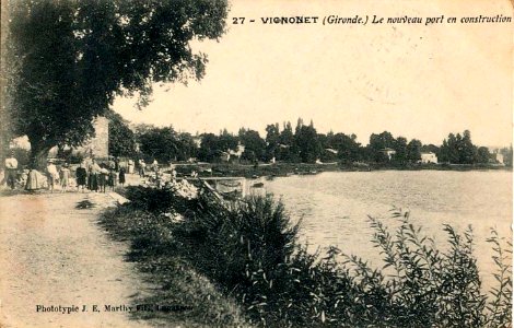 Vignonet - le port en construction
