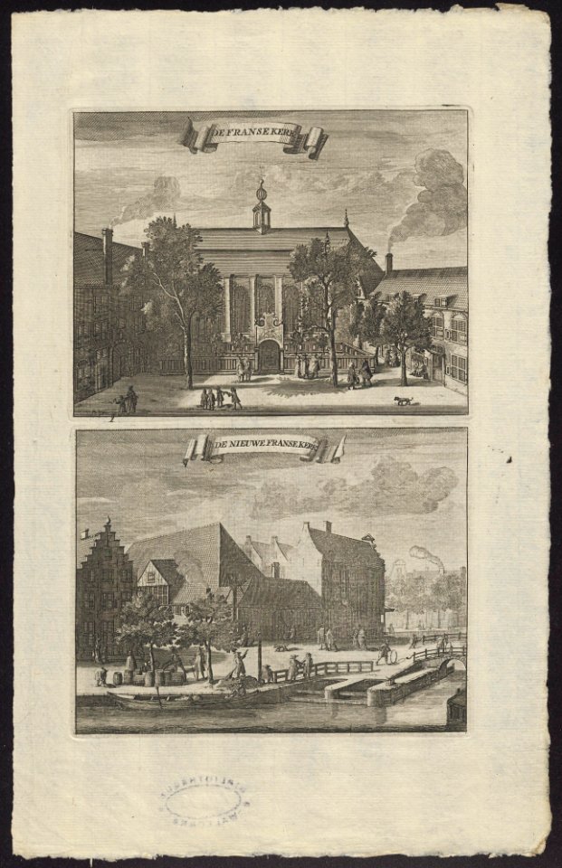 Views of the Old and New Walloon Churches in Amsterdam BWB 6