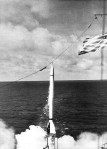 Viking 4 launch from USS Norton Sound (AV-11) in 1950