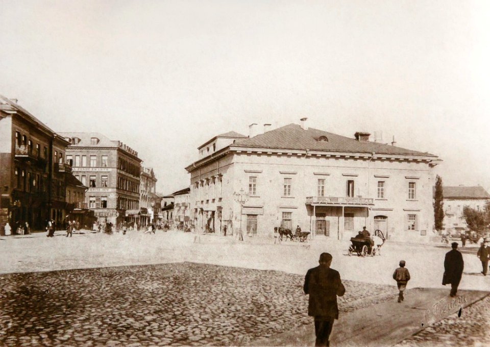 Vilenskaja ratuša. Віленская ратуша (S. Fleury, 1899)