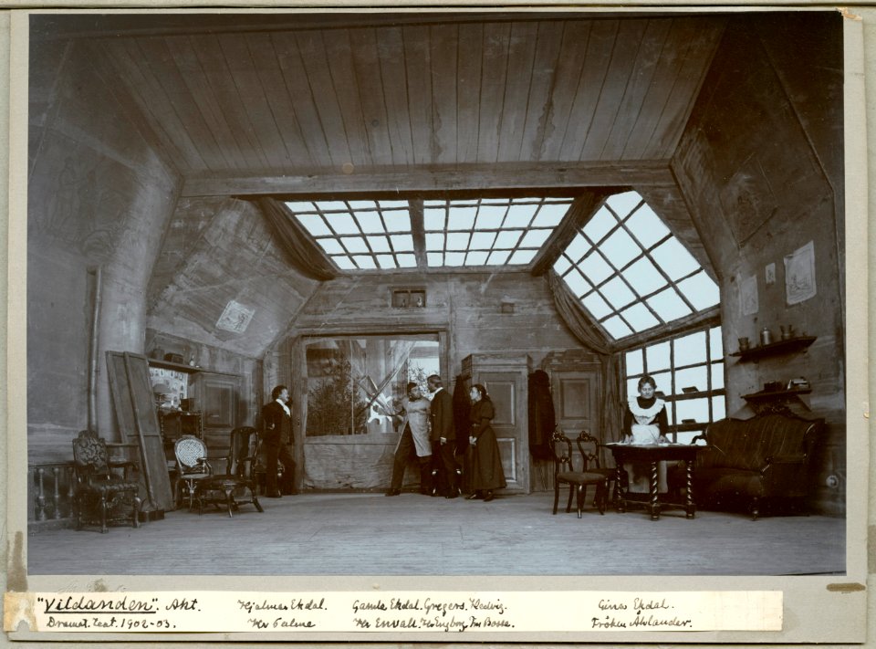Vildanden, Dramatiska teatern 1903. Föreställningsbild - SMV - H13 052