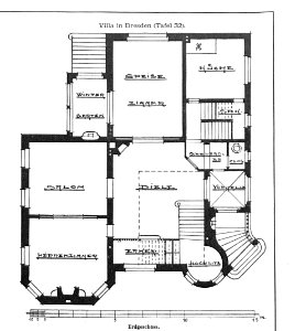 Villa in Dresden Karcher-Allee 11 Architekt Heino Otto Dresden, Tafel 32, Grundriss photo