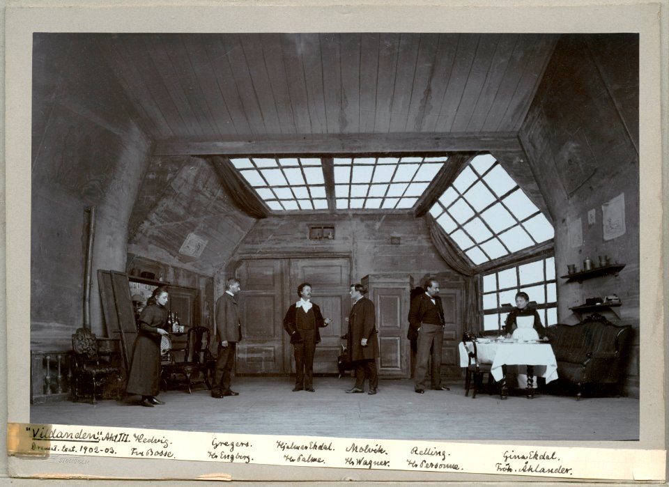 Vildanden, Dramatiska teatern 1903. Föreställningsbild - SMV - H13 051