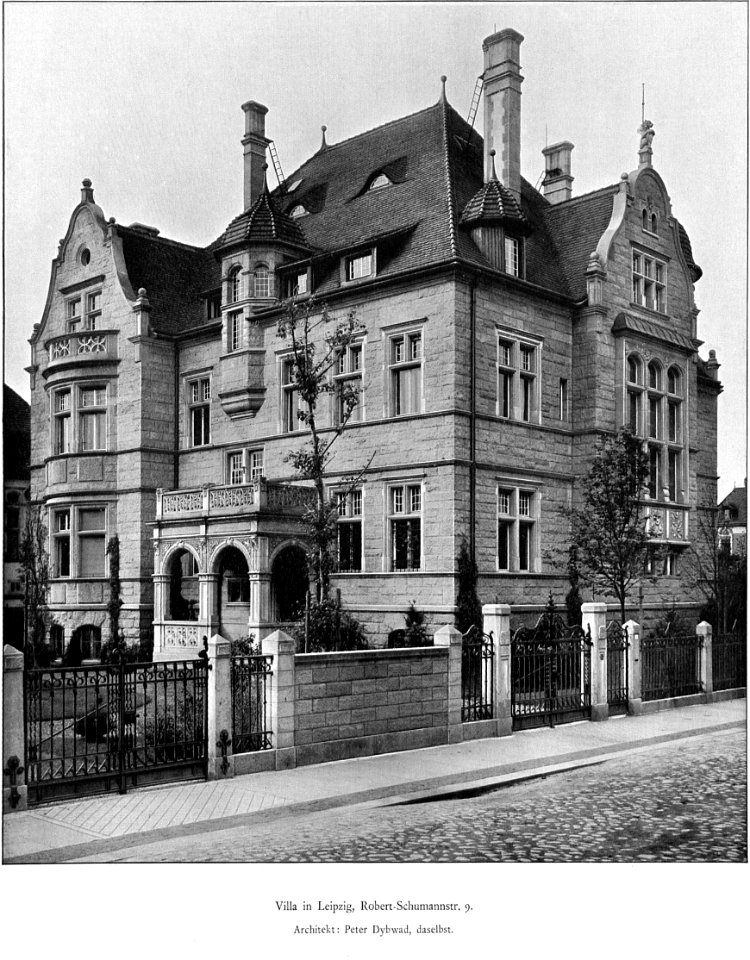 Villa in Leipzig, Robert-Schumannstr. 9 Architekt Peter Dybwad Leipzig