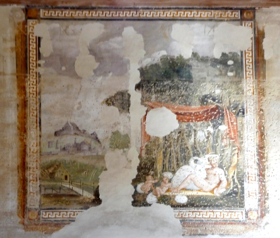 Villa Badoer Fratta Polesine affreschi Giallo Fiorentino paesaggio n05