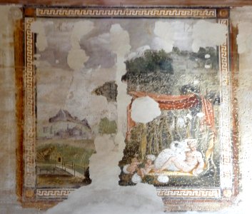 Villa Badoer Fratta Polesine affreschi Giallo Fiorentino paesaggio n05