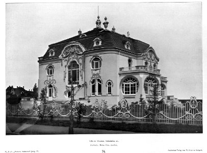 Villa in Dresden Stübelallee 21 Gesamtansicht Architekt Heino Otto Dresden photo