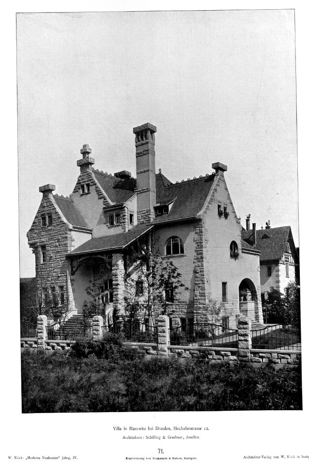 Villa in Blasewitz Dresden, Hochuferstr. 12 Architekten Schilling & Graebner Dresden andere Ansicht