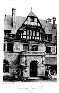 Villa von Guaita in Cronberg bei Frankfurt Architekten L. Nehe & A. von Kauffmann, Frankfurt, Detail, Tafel 31, Kick Jahrgang II