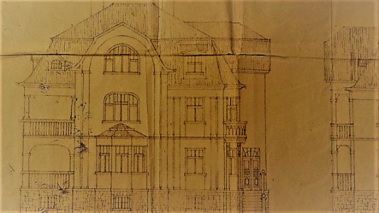 Villa Westend (Kadaň) - architektonický nákres