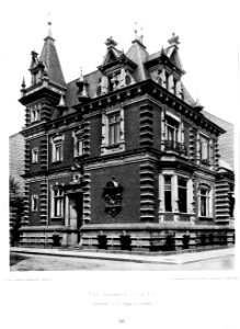 Villa, Feldstrasse 82, Düsseldorf, Architekt J.G.Poppe in Bremen, Tafel 96, Kick Jahrgang II