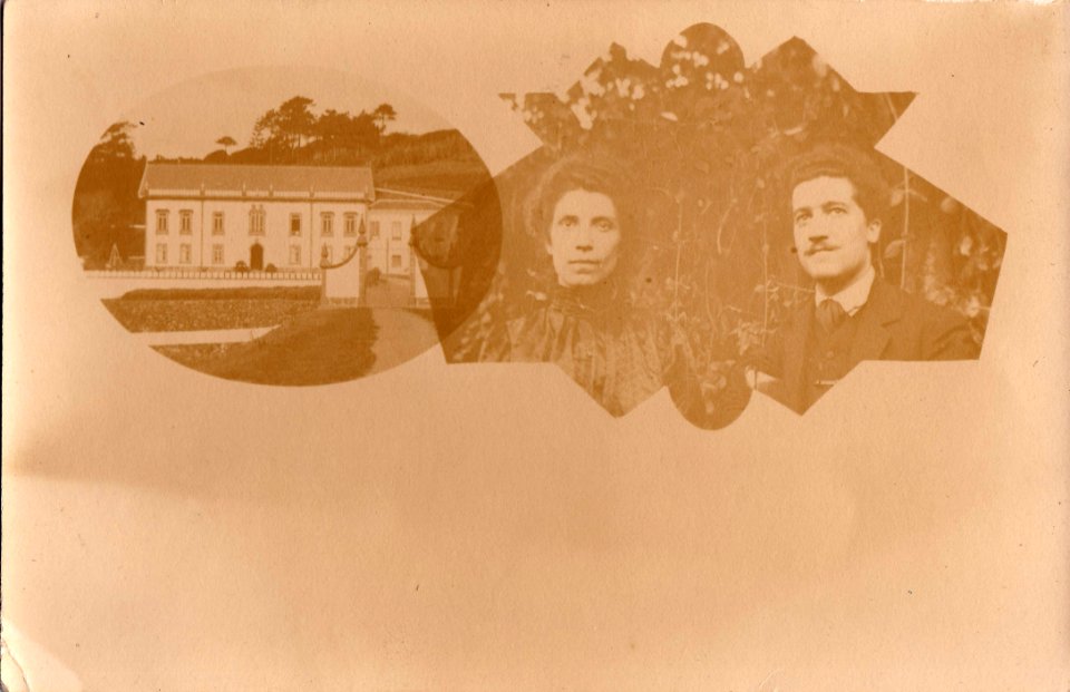 Villa Maria, Terceira, Ambrosina Beatriz da Silveira Noronha e Alberto Barcelos e Noronha, Villa Maria ao fundo Arquivo de Villa Maria